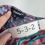 Tolani‎ Dress Womens Small Geometric Boho Short Sleeve India Shift Mini Photo 5