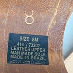 Candie's VTG Y2K Chunky Natural Leather Wood Platform Thong Sandals Women's 8 Photo 7