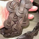 Chico's Chico’s Woven Braided Statement Leather Belt Photo 1