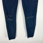 J Brand Blue Mercy Cropped Skinny Jeans 30 Distressed Raw Hem Minimalist Grunge Photo 7
