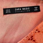 ZARA  Coral Lace Eyelet Dress Photo 6