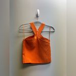 Bright Orange Knit Crop Top Size L Photo 2