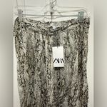 ZARA BNWT Chiffon Wide Leg Animal Snake Print Trousers L Photo 2