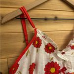 Vintage Sindrella Size Medium Retro Floral Print Babydoll Style Nightgown Dress Red Photo 4