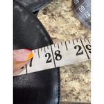 Women's DAZY Black Faux Leather Blazer Jacket Size S Photo 4