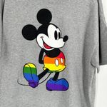Disney ‎ Women's Pride Collection Mickey Mouse Short Sleeve T-Shirt Gray Size XL Photo 4