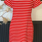 Tommy Bahama  Striped Jovanna Cotton Blend Orange Stripe Knit Dress - Sz S 💚🎀 Photo 0