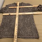 Chico's Easwear By Long Sleeve Shimmer Silver Shine Open Front Sweater Size 0 Photo 11