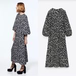ZARA 🖤🤍 Black & White PRINTED MAXI DRESS🤍🖤 size XL Photo 5