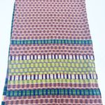 Catherine Andre Quiet Luxury Made in France Plaid Virgin Wool Blend Scarf Shawl Brown Photo 3