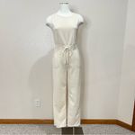 Cream Sleeveless Jumpsuit Romper Size Medium Photo 10