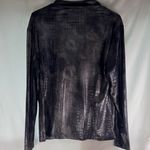 Chico's Metallic Black Croc-Embossed Jacket Photo 3
