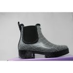 Jeffrey Campbell  Cloudy-V Black White Plaid Platform Chelsea‎ Boots 9M Photo 1