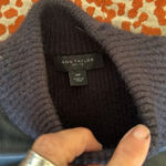 Ann Taylor  black sweater with faux leather detailing size xsP Photo 5