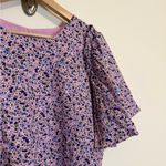 Hyacinth House Lilac Floral Viola Mini Dress Purple Size L Photo 5