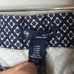 Gap  Navy Blue Floral Print Slim Cut Ankle Pants Women’s Size 14 Photo 6