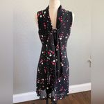 Vintage‎ Polka Dot Dress with Scarf Size 7 Black Photo 3