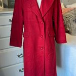 Red Vintage Long Wool Coat Womens 8P Prelude Excellent Condition Photo 15