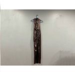 Mac Duggal Metallic Mocha 27085 High Neck Cut Out Sleeveless Gown Dress Sz 0 Photo 1