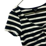 Forever 21  Black and Tan Striped Crop Top Photo 4