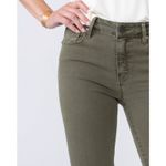 Unpublished Anthropologie Green Midrise Denim Straight Leg Jeans Cuffed Hem 28 Photo 4