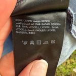 Bebe  Chambray V-neck Cold Shoulder Top Photo 5