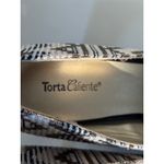 Torta Caliente Women's Size 9M Pointed Toe Stiletto Heels Sequins Tribal Pattern Tan Photo 2