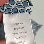 Talbots • Blue Patterned 100% Silk Blouse Photo 3