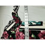 Melissa Paige Floral Print Tunic Top Womens L V-Neck Stretch Casual w/ Necklace Photo 7