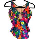 One Piece Vintage Gantner of California Tropical Floral Print Swimsuit Photo 2