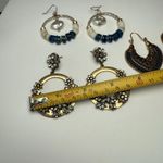 Dangle Drop, Hoop Mix Pierced Earrings Lot Of 3 Costume Jewelry Photo 13