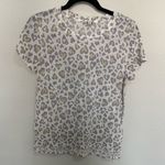 Lucky Brand Heart Leopard Animal Print Short Sleeve Scoop Neck Tee T Shirt Small Photo 0