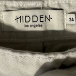 HIDDEN WHITE SEA SALT HIGH WAIST RAW HEM WIDE LEG JEANS Size 24 Photo 6