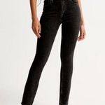 Abercrombie & Fitch  High Rise Skinny Jeans Black Denim Size 27 Short Photo 0
