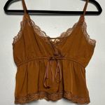 American Eagle Prettiest Lace Cami Brown Babydoll Tank Top Women’s Size XS Photo 0