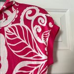 Jones New York  White and Pink Button Down Hoodie with Pockets Photo 4