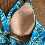 Lands' End Women Teal Green Paisley Racerback Tankini Swim Suit Top Plus Size 16W Photo 2