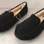 Black Moccasin Slippers, Size 10 Photo 2