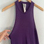 Free People  Purple Ribbed Muscle Tank Top Swing Boho Indie Eggplant Plum Medium Photo 2