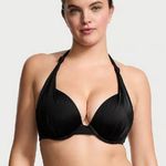 Victoria's Secret  Swim Knotted Sexy Tee Push-Up Bikini halter Top 32D black NWT Photo 0