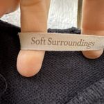 Soft Surroundings  Ellison Sweater Hoodie Pullover Black Cotton Wool Size Large Photo 8