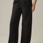 NWOT American Giant Women's Linen Wide Leg Pant Black Size M Casual Summer Size M Photo 0