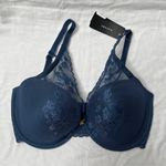 Natori Cherry Blossom Convertible Bra Night Blue Lace Underwire 32DDD Size undefined Photo 1