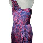 BCBGeneration  Raspberry Red Multi One -Shoulder Cocktail Dress Sz 8 Photo 0