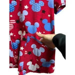 Disney  Red, White, and Blue‎ Mickey Mouse Women's V-Neck Scrub Top Photo 1