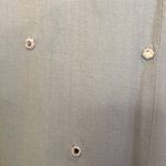 Jane Ashley  powder blue linen dress w/‎ gold trim Photo 4