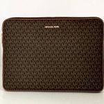 Michael Kors Brown Signature Laptop Case Photo 5