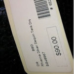 NWT BB Dakota Rhinna Sequin Chevron Tank Slip Dress Small Black Silver Bodycon Size M Photo 3