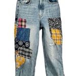 BDG High Rise Baggy Light Wash Jeans Patchwork Boho Festival High Rise Womens 28 Photo 1