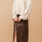 518. Gunmetal Pearl Puff Dolman Sleeve Cardigan in Cream Size undefined Photo 4